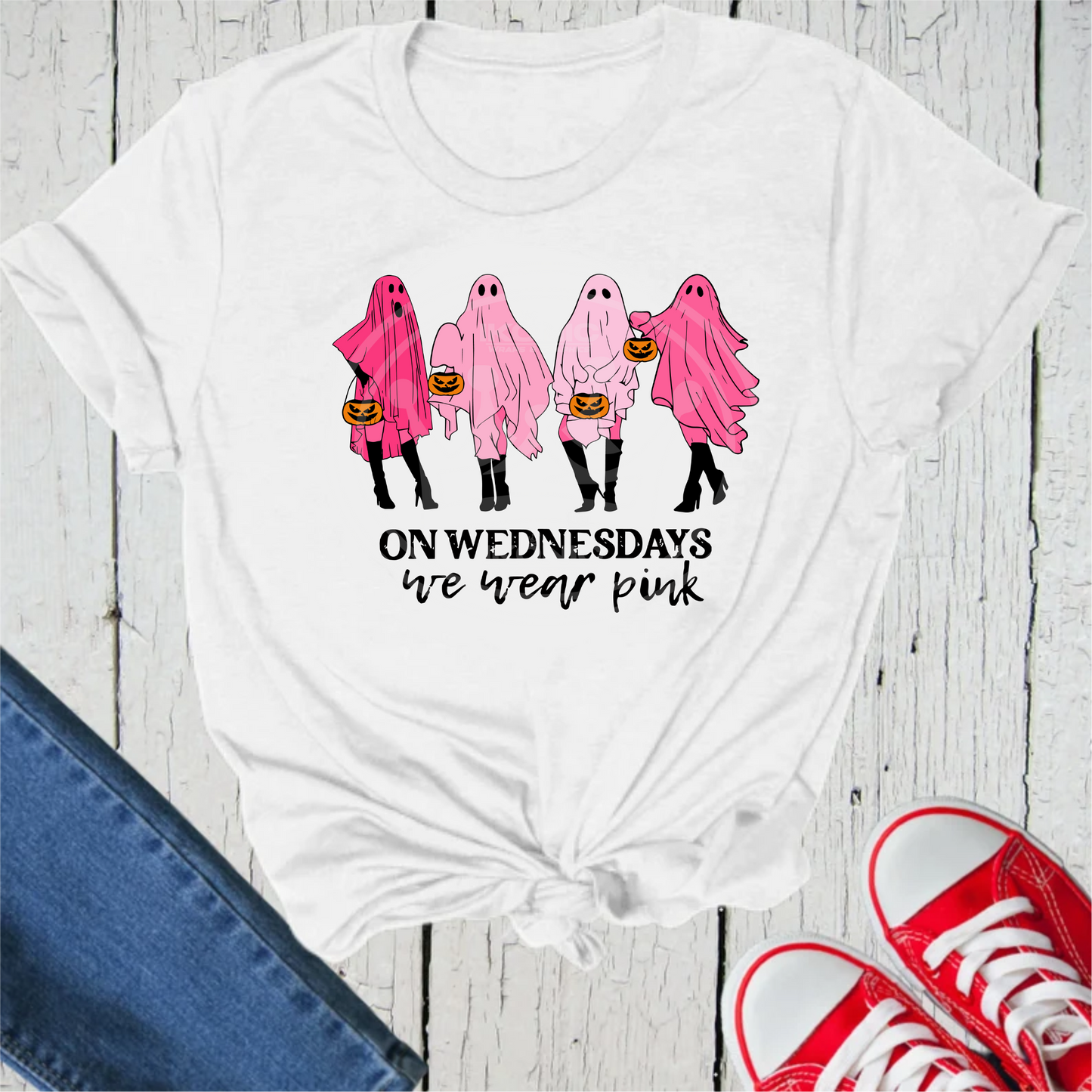 On Wednesday we wear pink DTF transfer