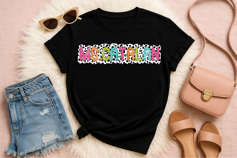 Custom Transfer Dalmatian alphabet