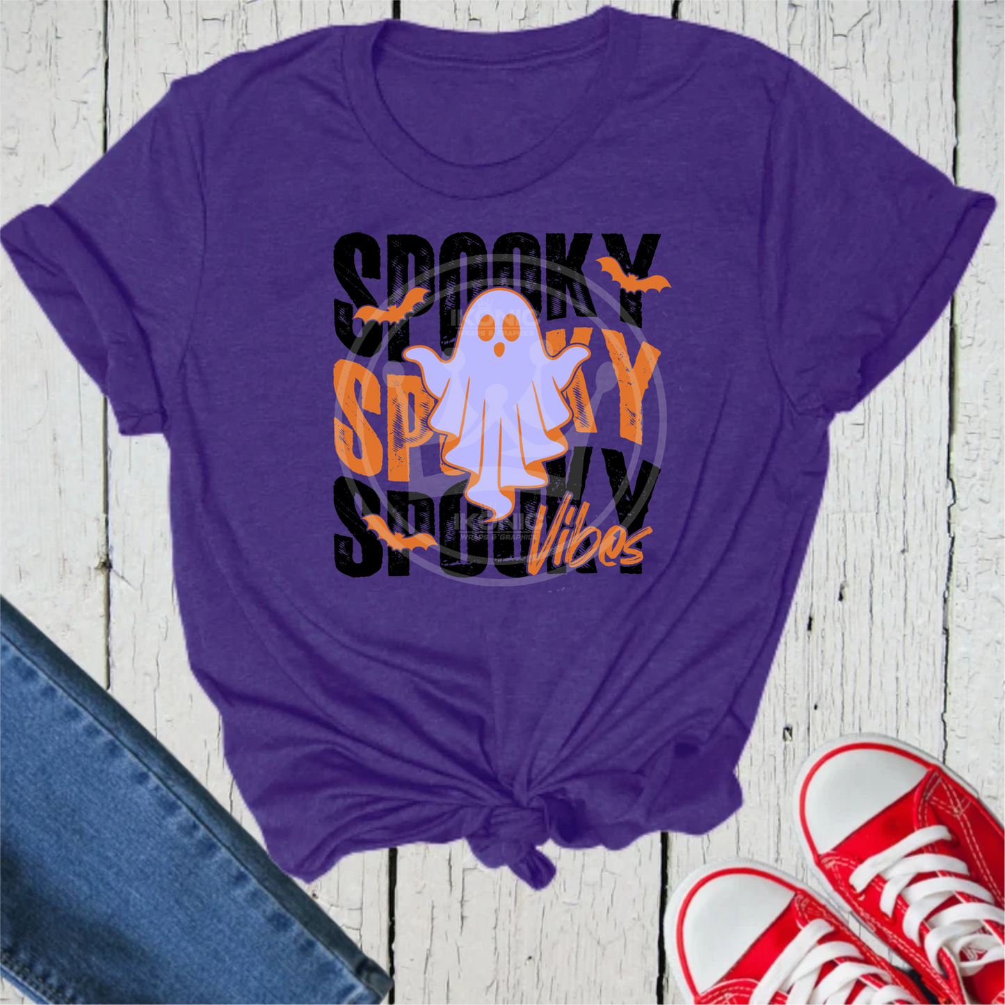 Spooky Vibes Ghost DTF transfer