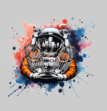 Astronaut DTF transfer