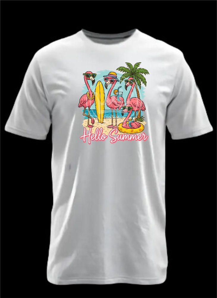 Flamingo Summer DTF transfer