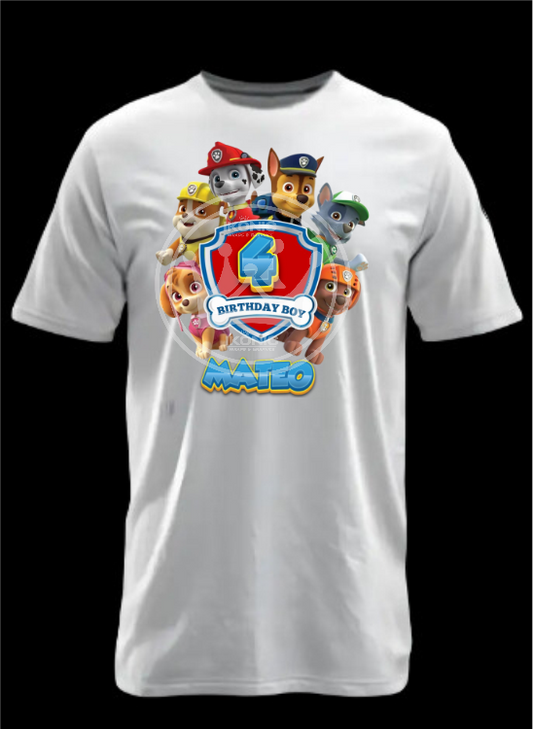 P-A-W patrol custom Birthday DTF Transfer