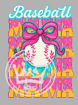 Baseball mama DTF transfer