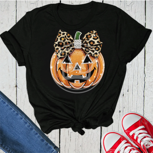 Blinged Pumpkin DTF transfer