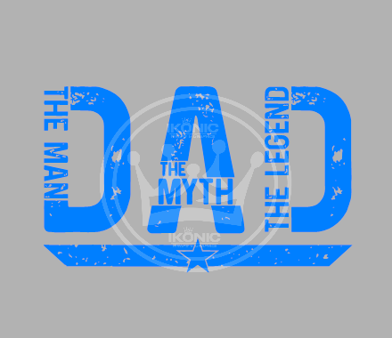 Dad the myth DTF transfer