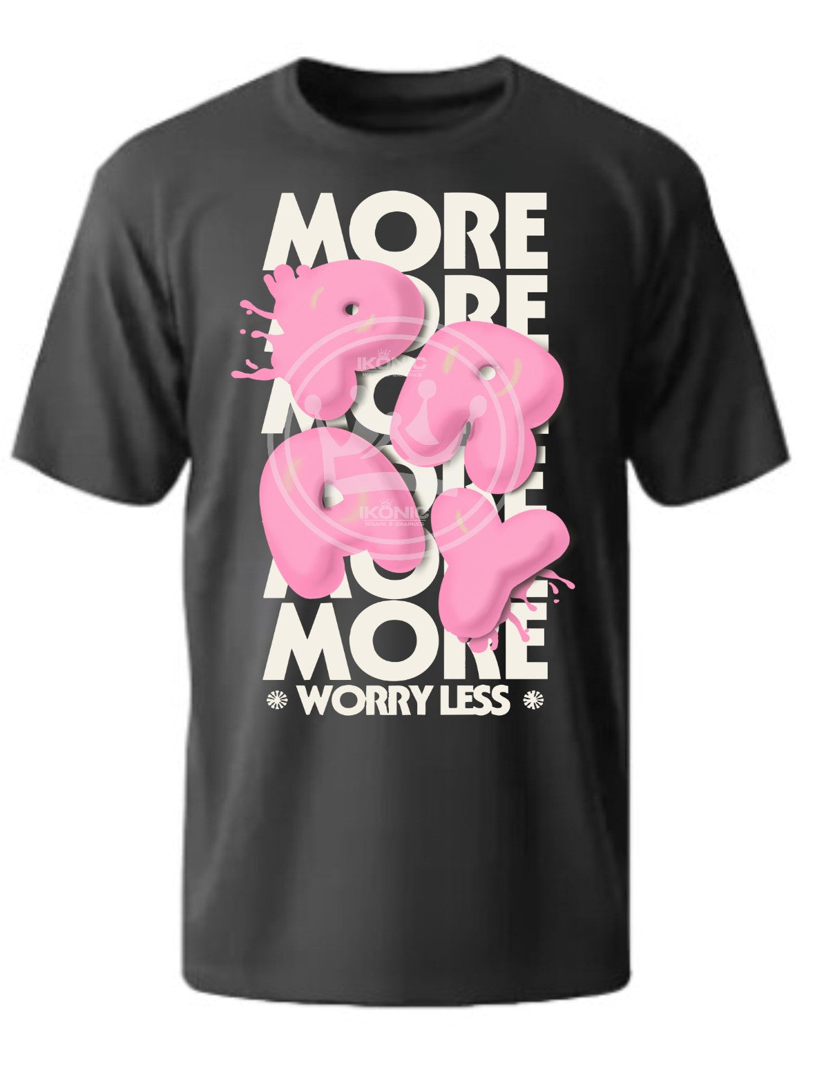 Pray more worry less DTF transfer