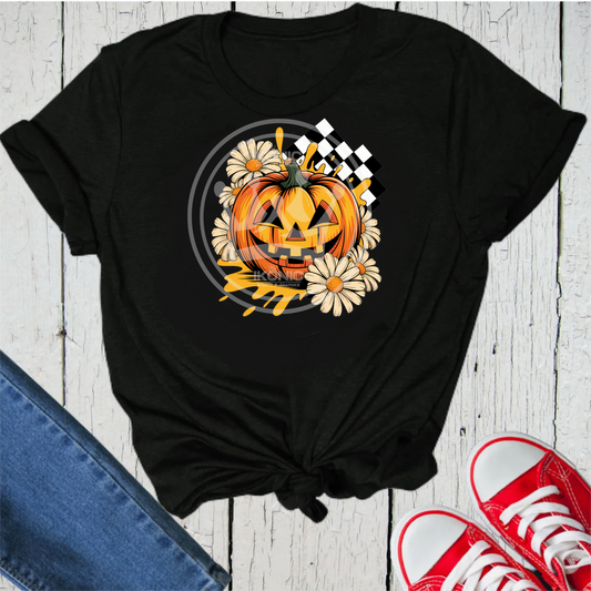 Pumpkin Flower DTF transfer