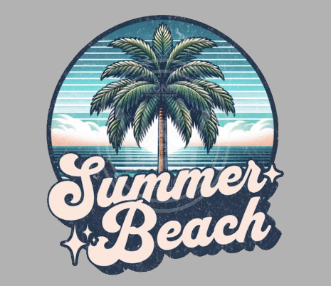 Summer Beach DTF transfer