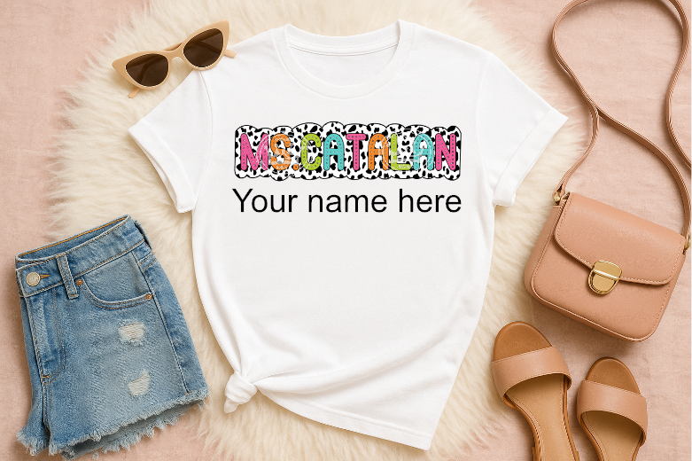 Custom Transfer Dalmatian alphabet